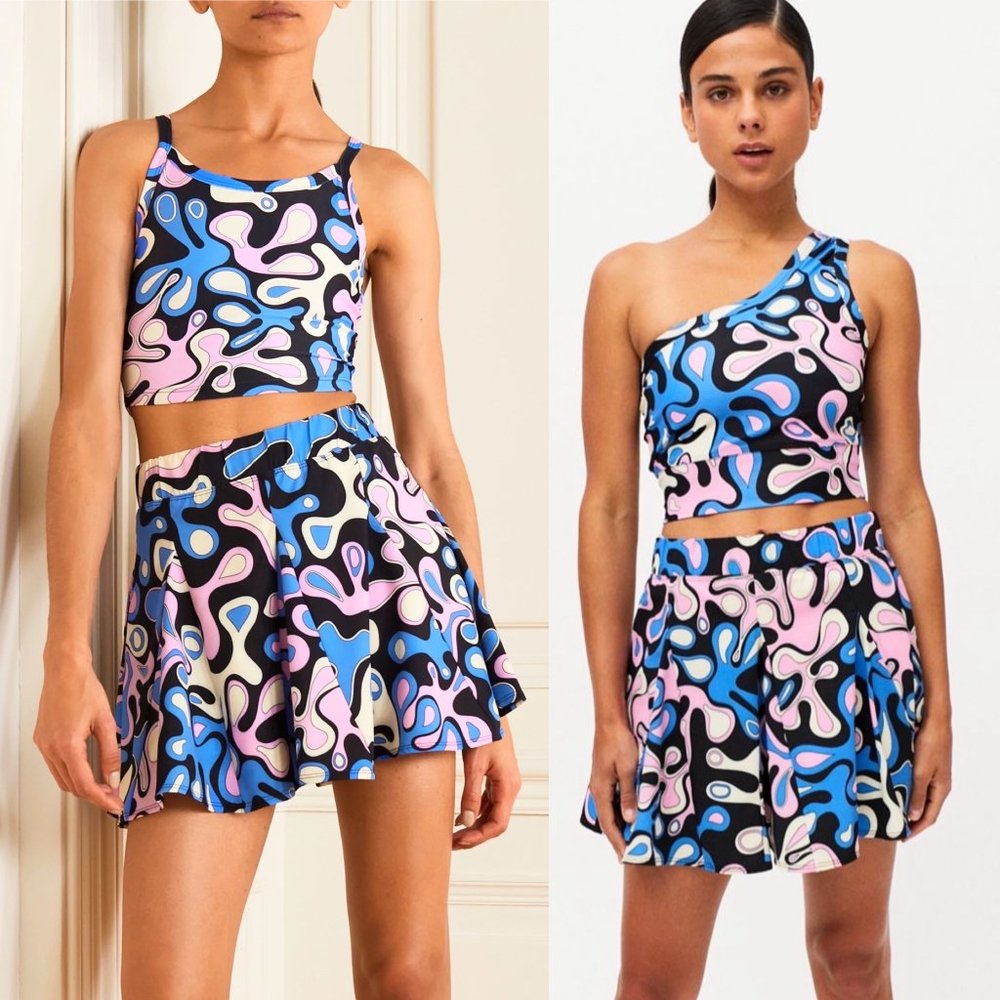 Year Of Ours Splash Psychedelic Colorful Tennis Skirt
